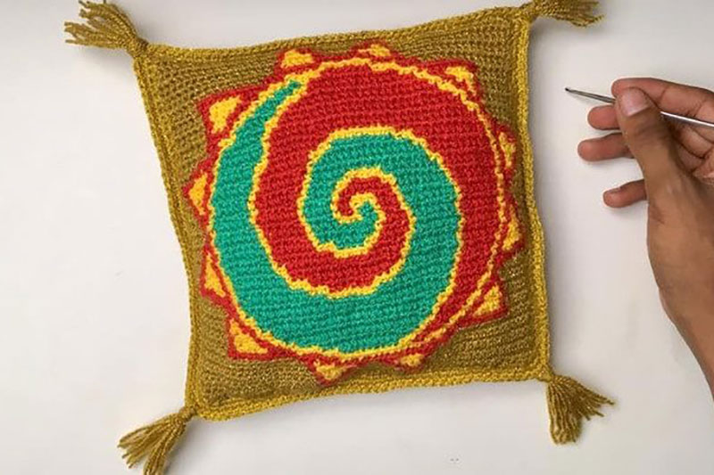 colorful tapestry crochet