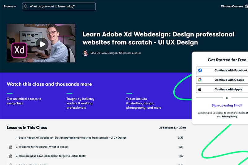 learn adobe xd webdesign from scratch