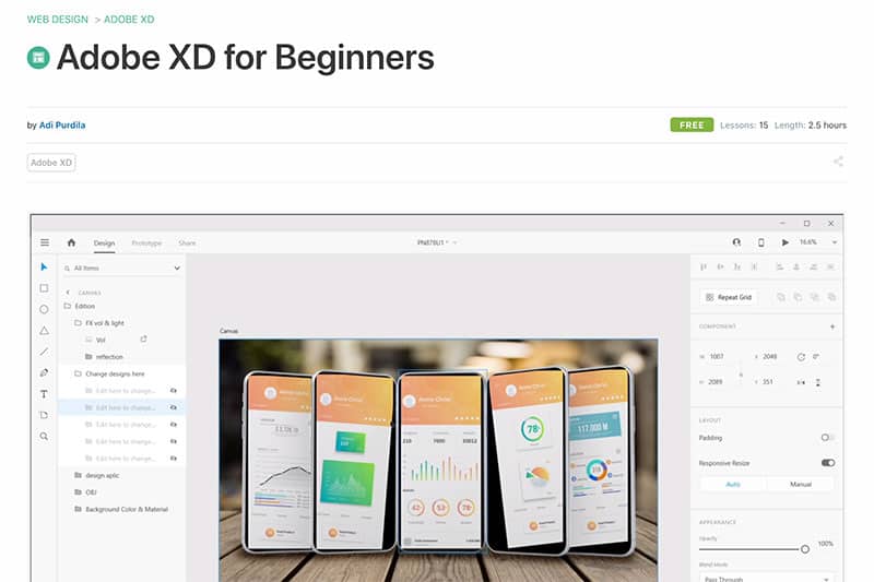 adobe xd for beginners free course preview