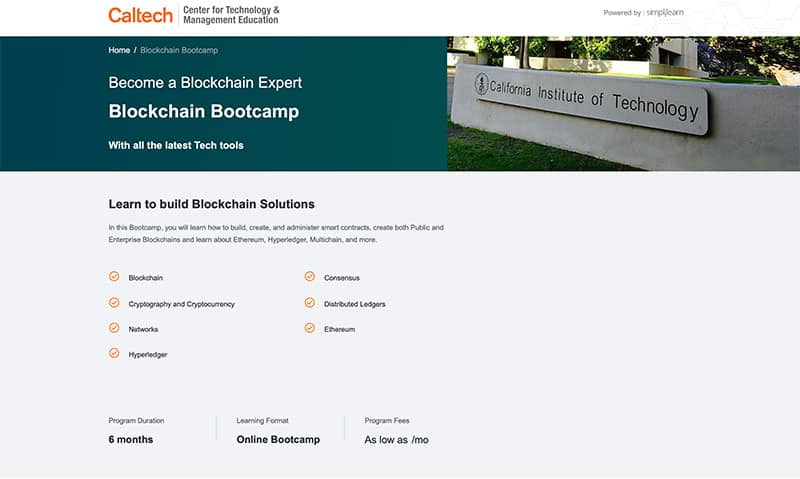 caltech blockchain bootcamp