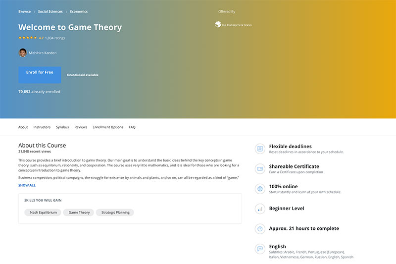 game theory on coursera