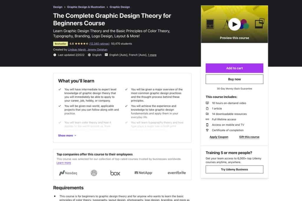 graphic design theory for beginners course index