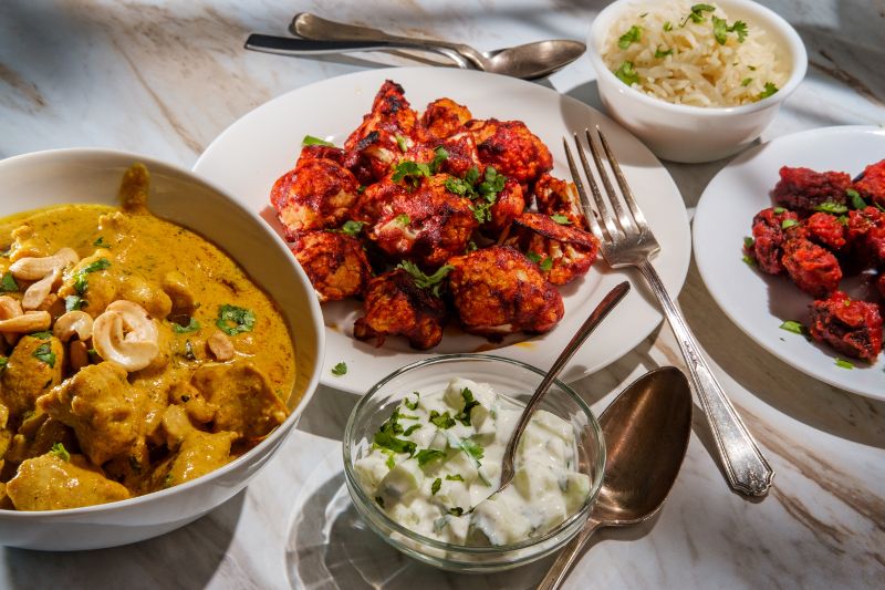 indian tandoori and curry appetizers