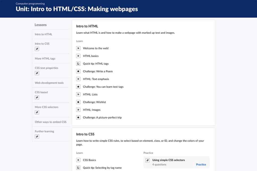 intro to html css