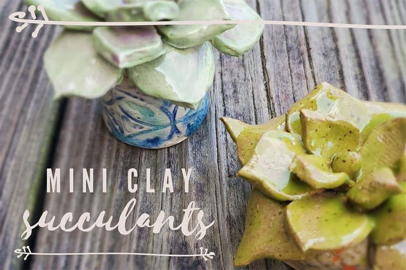 mini clay succulents sculpted