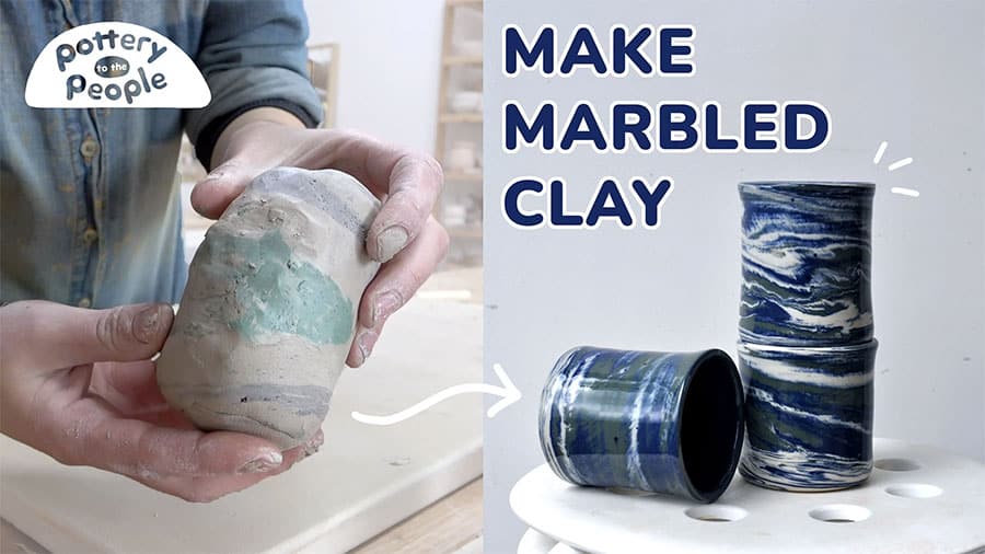 marbled clay pottery lesson on the skillshare e-learning platform