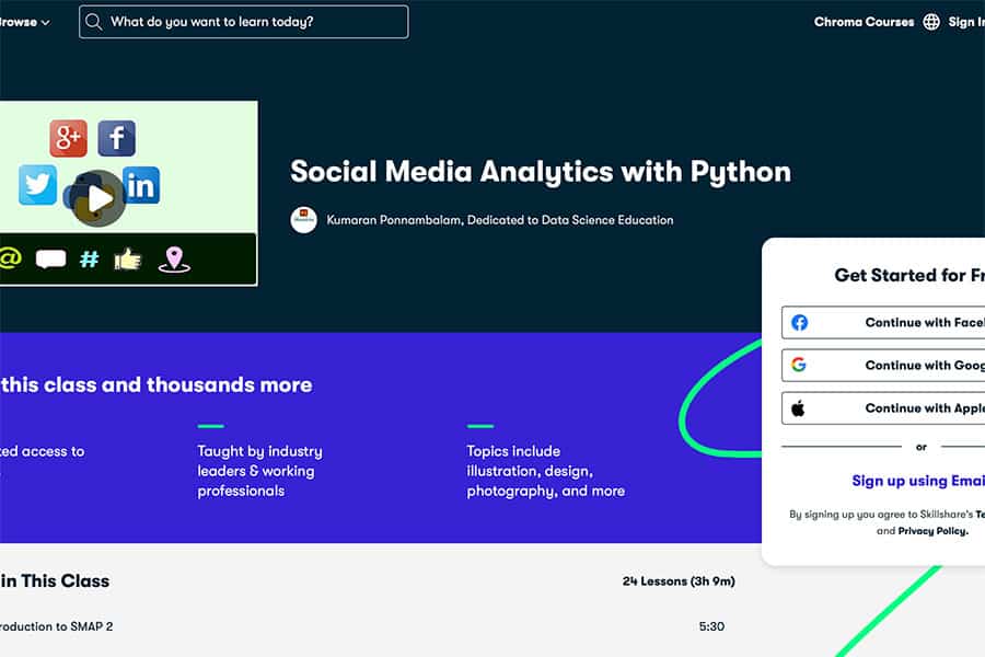 social media analytics with python