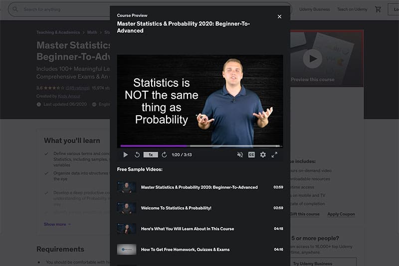 teaching statistics vs probability