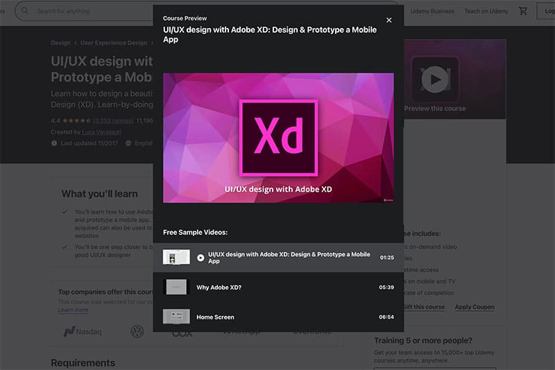 ui ux design with adobe xd course preview